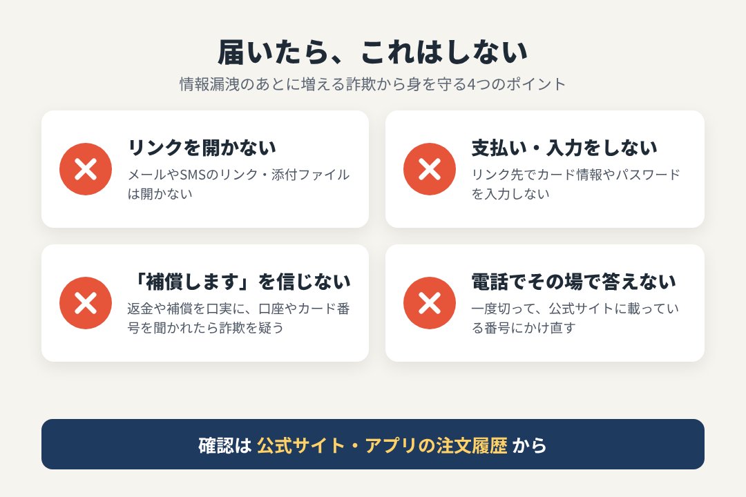 詐欺メール・SMSが届いたときにしてはいけない4つのこと